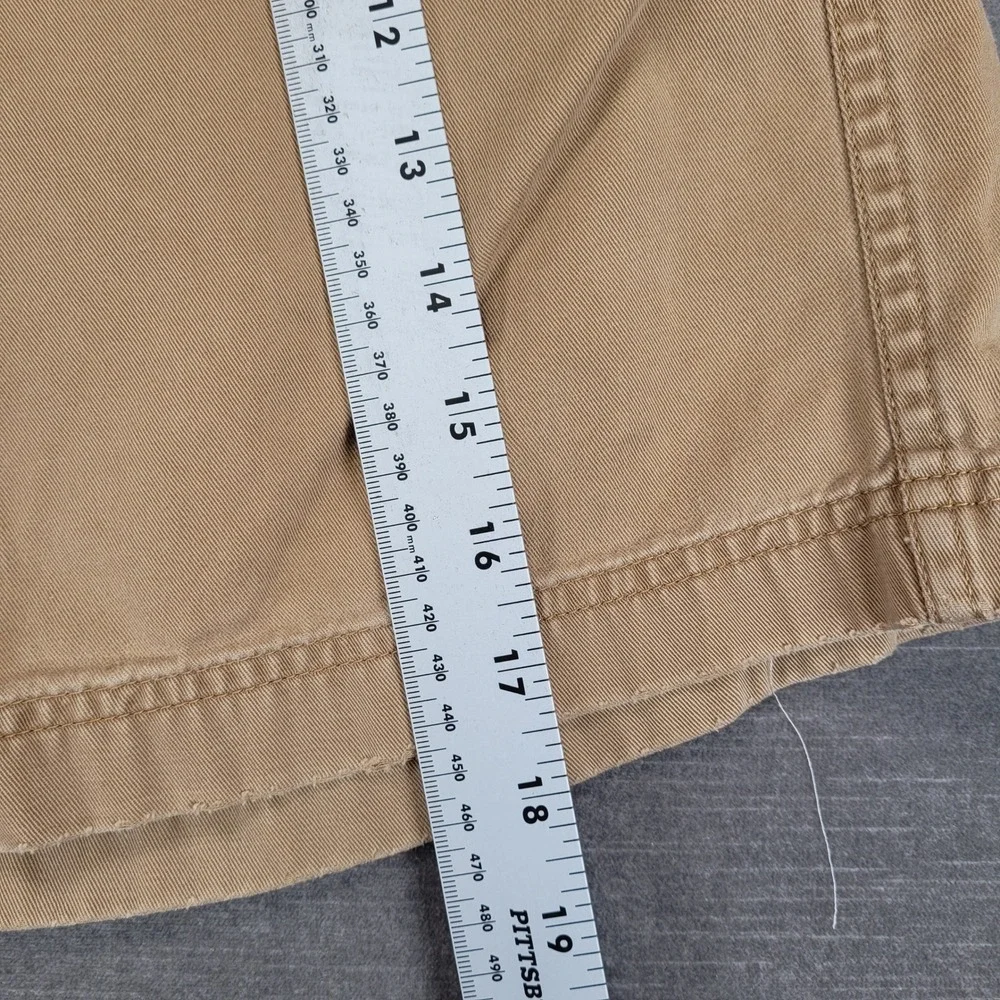 The North Face Y2K Mens Khaki‎ Cotton Twill Utility Carpenter Shorts Tan Size 36